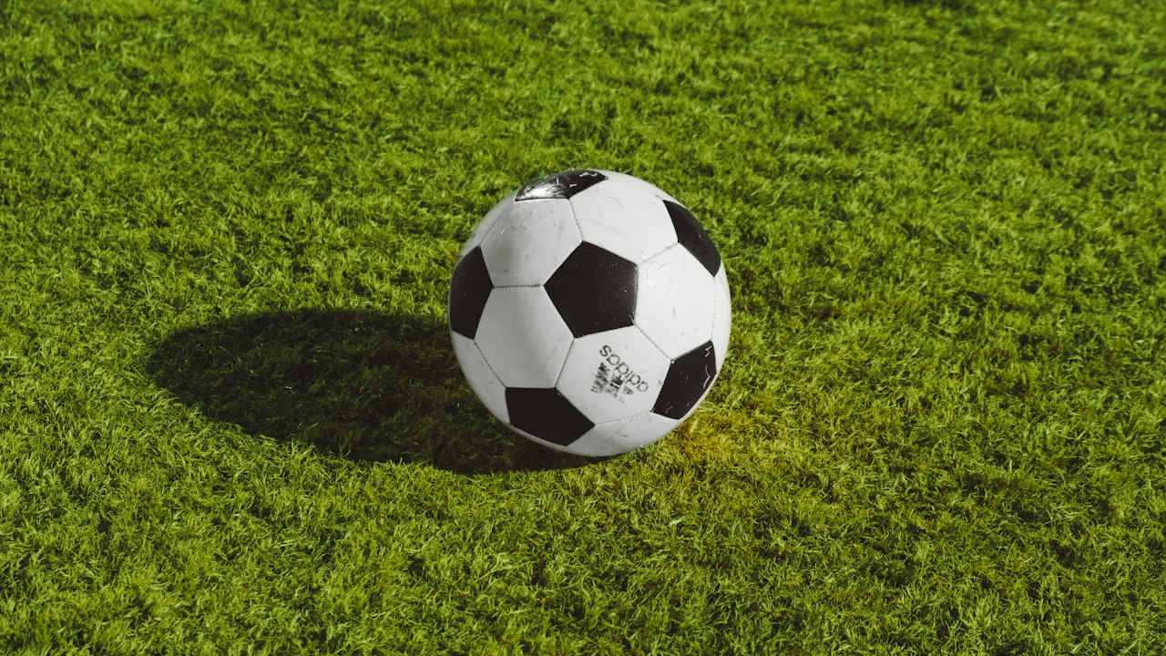 芝生の上のサッカーボール(イメージ)