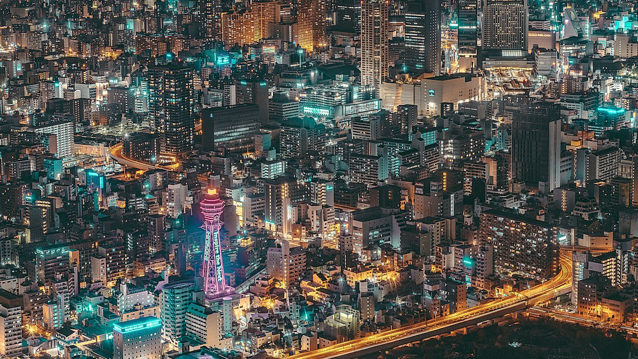 日本の都市の夜景(イメージ)
